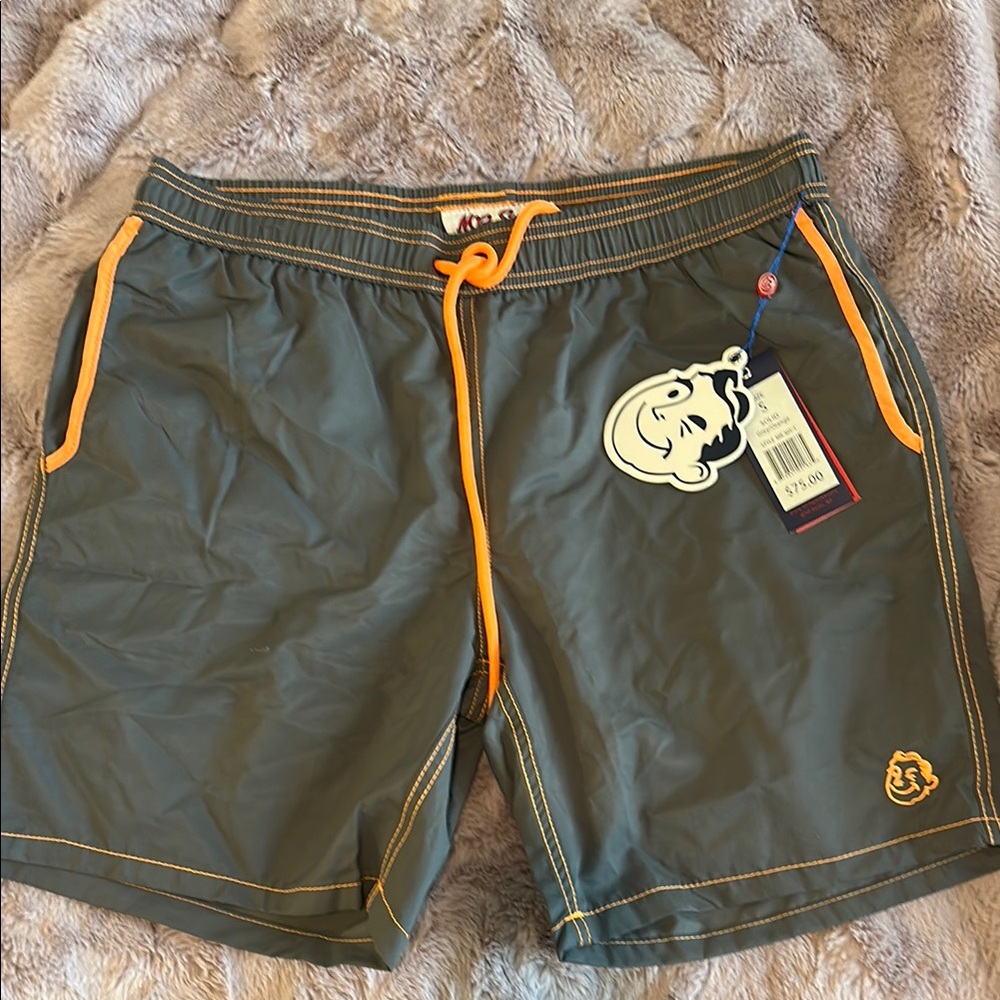 Mr.Swim Athletic Shorts - Gray and Orange